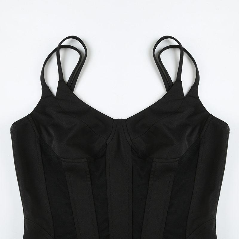 V neck mesh patchwork cami top