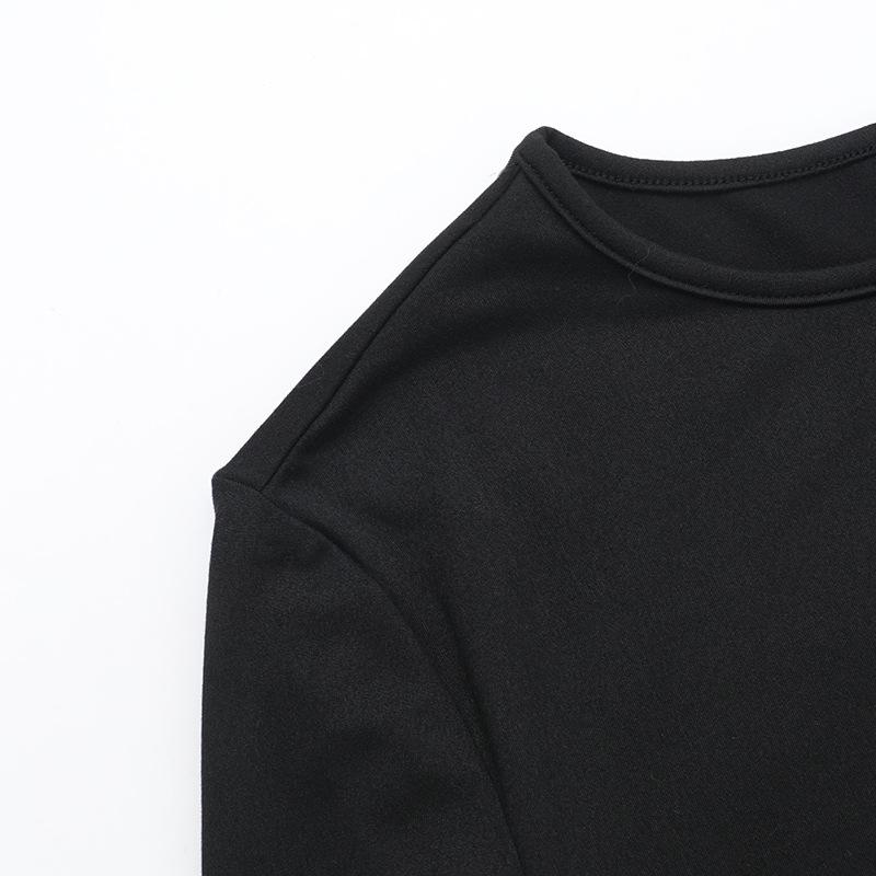 Long sleeve hollow out crop top