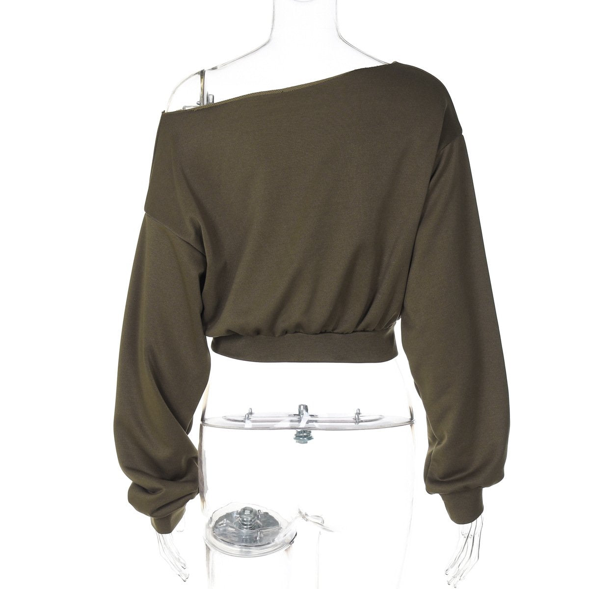 Long sleeve off shoulder crop top