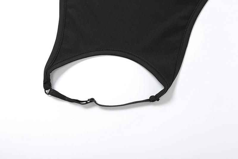 Halter hollow out solid backless pant set
