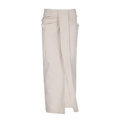 Slit zip-up solid maxi skirt