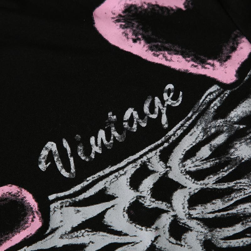 Long sleeve crewneck abstract print patchwork top