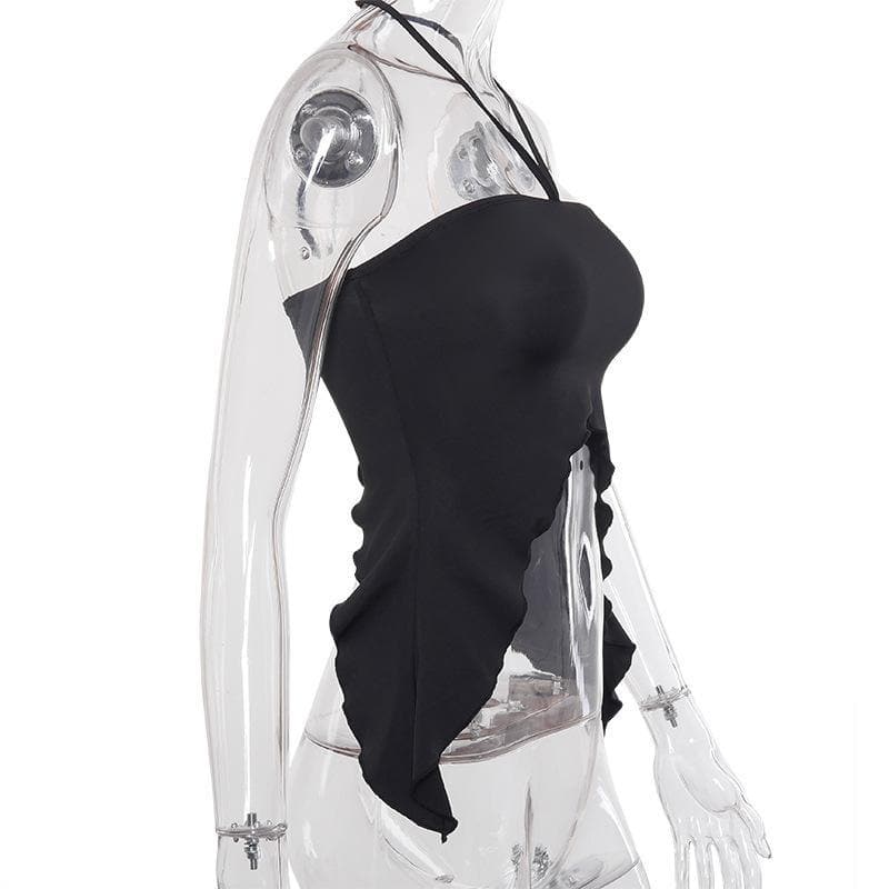 Ruffled Solid halter top