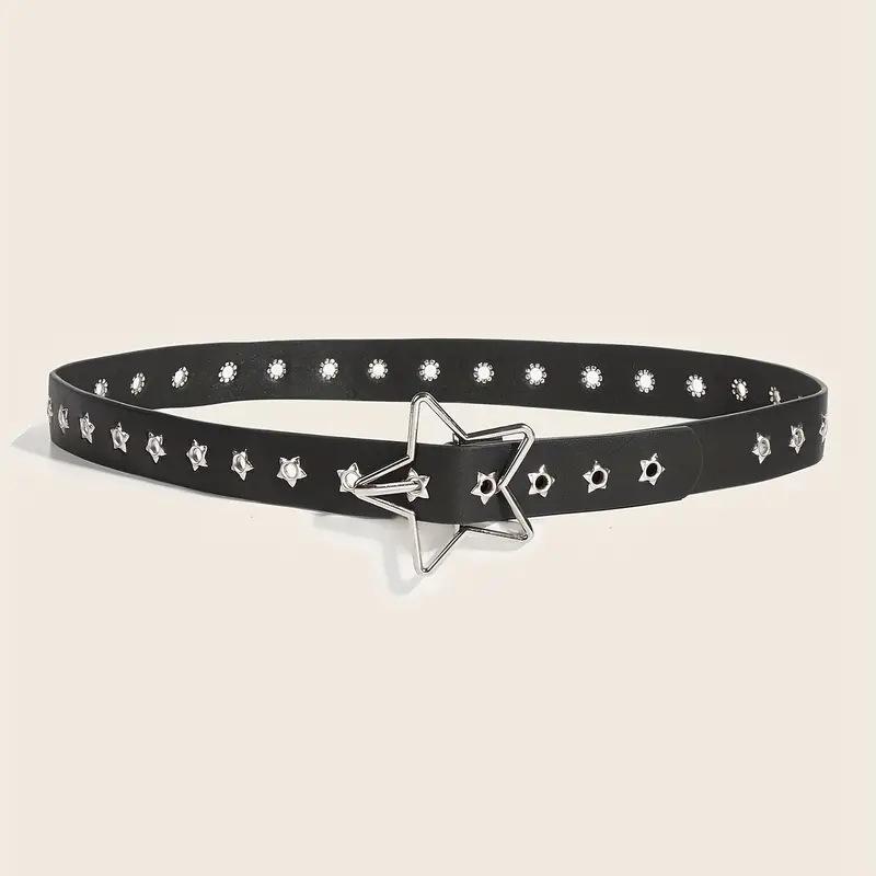 Star hollow out adjustable belt
