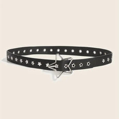 Star hollow out adjustable belt