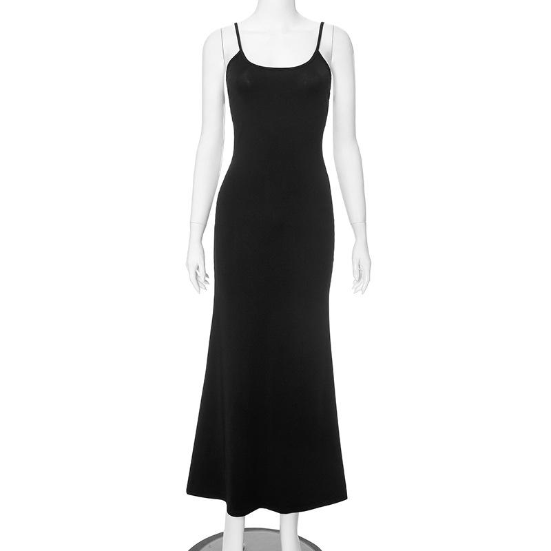 U neck butterfly pattern hollow out cami maxi dress  | red tango dress