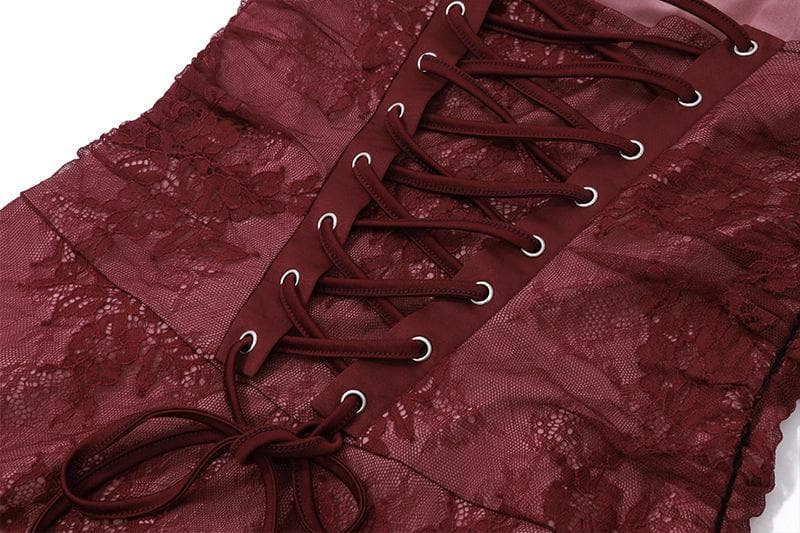 Long sleeve lace up shrug 2 piece cami midi dress  | red tango dress