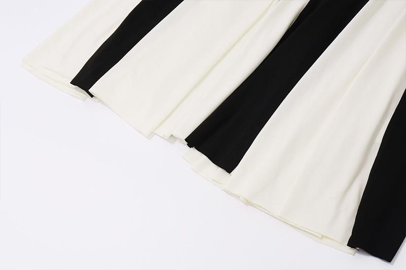 V neck patchwork contrast cami maxi dress