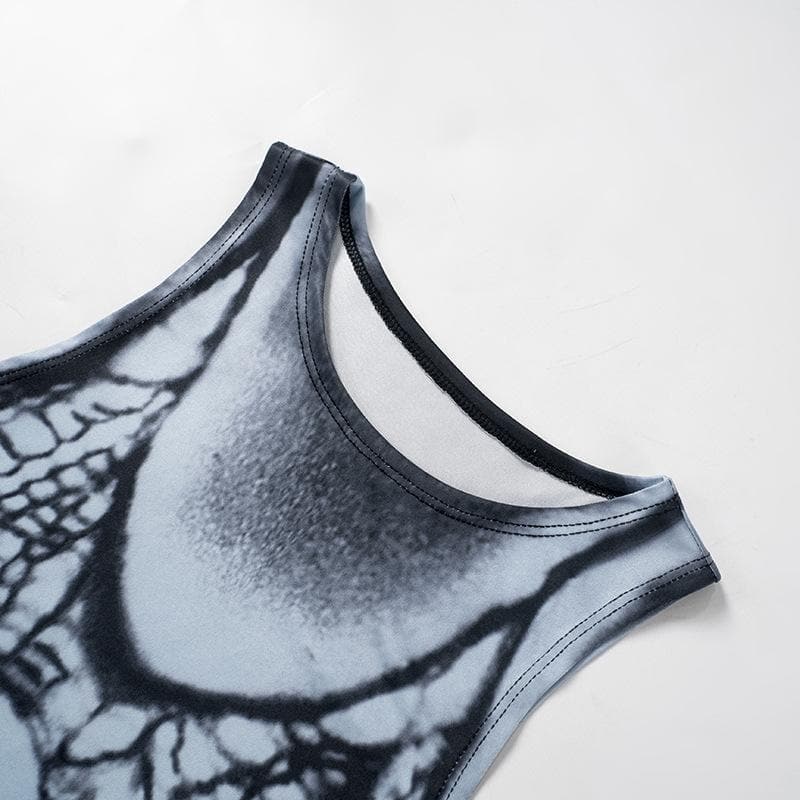 Crewneck body print contrast bodysuit