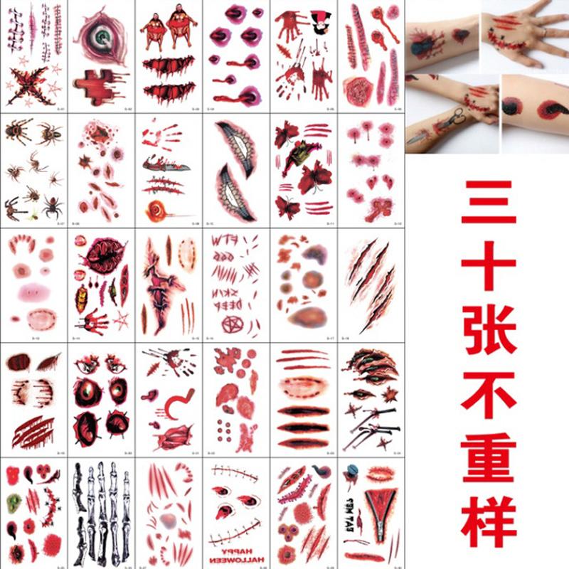 Halloween decor tattoo makeup stickers
