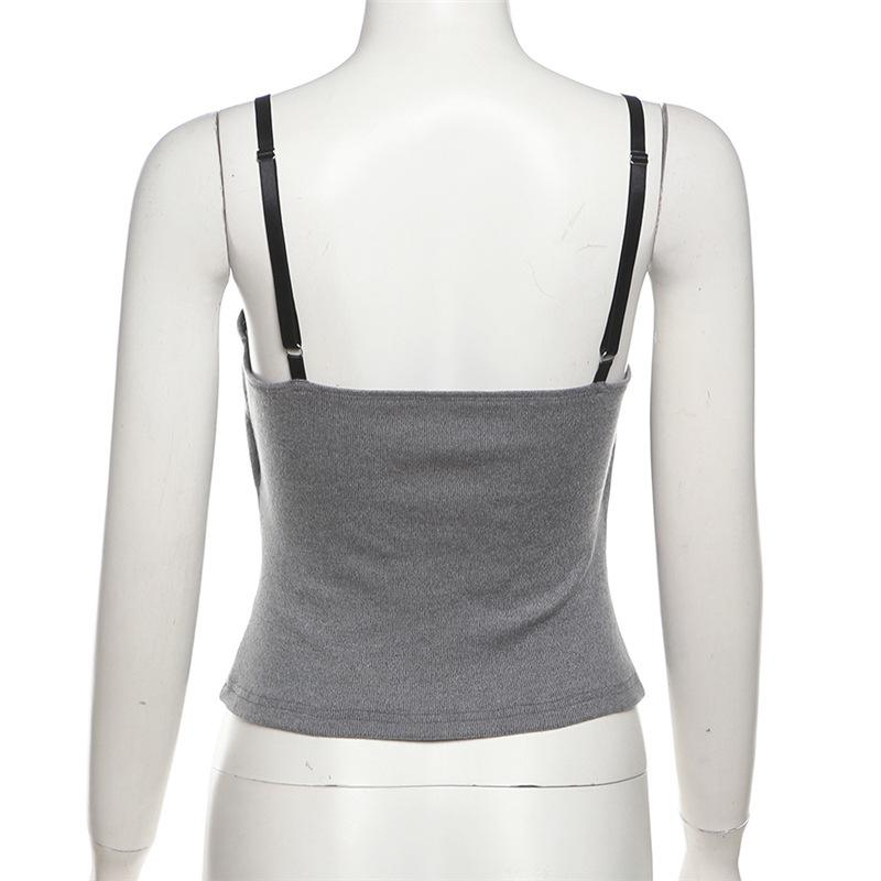 Lace patchwork ruched contrast cami top