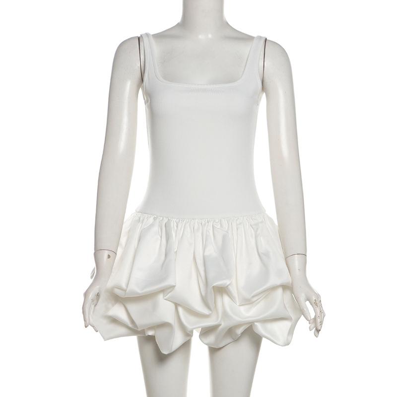 Square neck backless cami mini dress