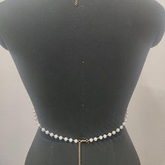 Halter backless beaded hollow out top