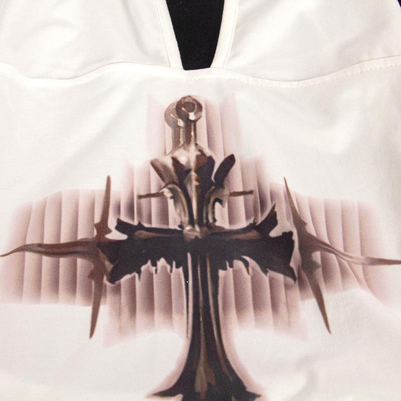 V neck hoodie ruched cross print mini dress