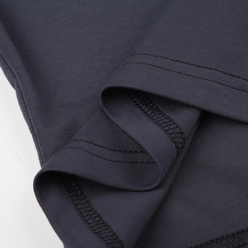 U neck lace hem bowknot pattern contrast tank top