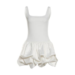 Square neck backless cami mini dress