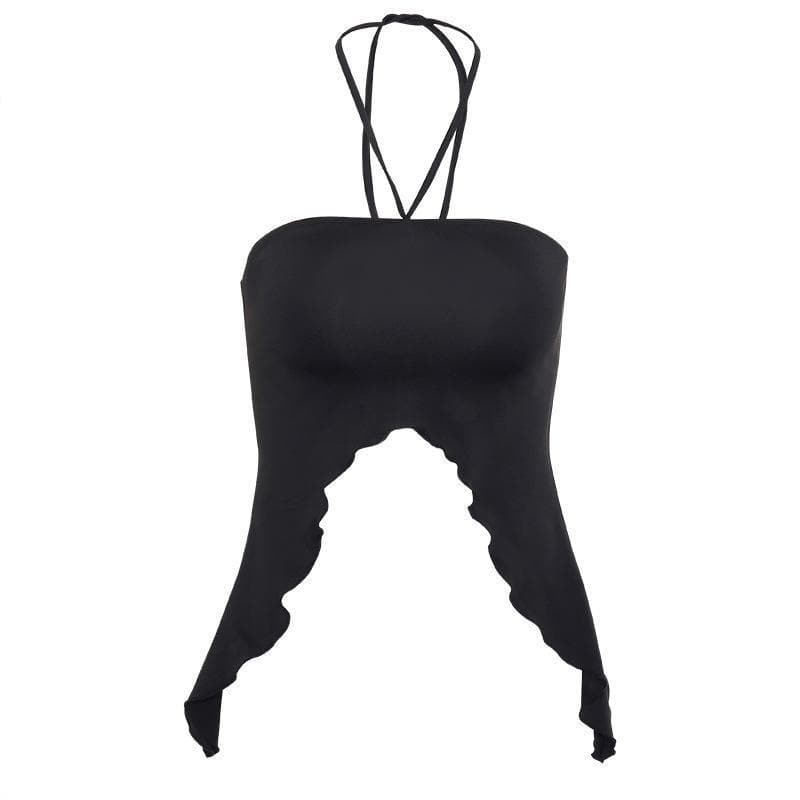 Ruffled Solid halter top
