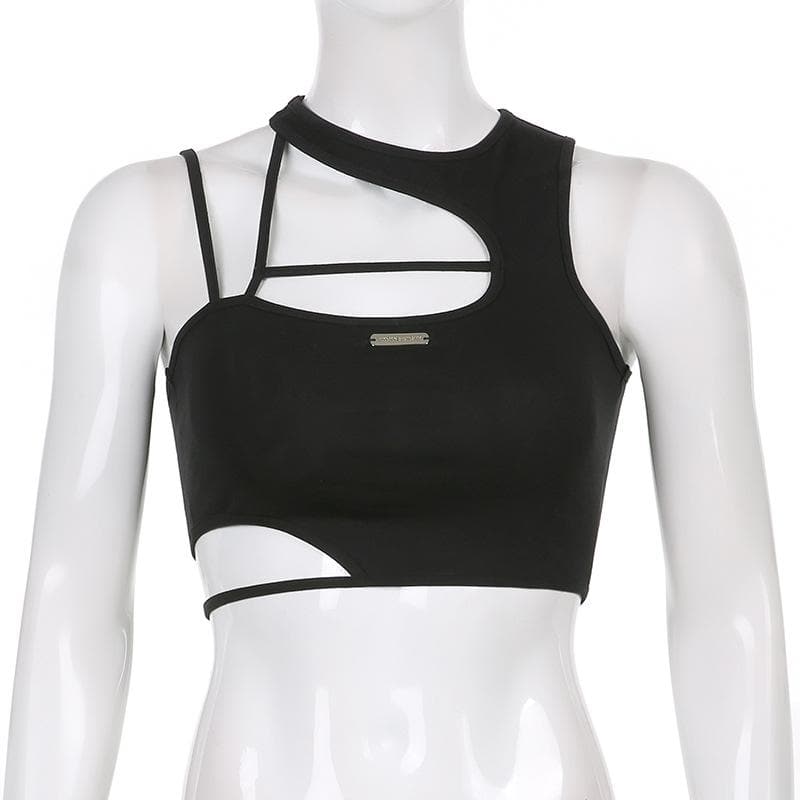 Hollow out irregular solid crop cut out top