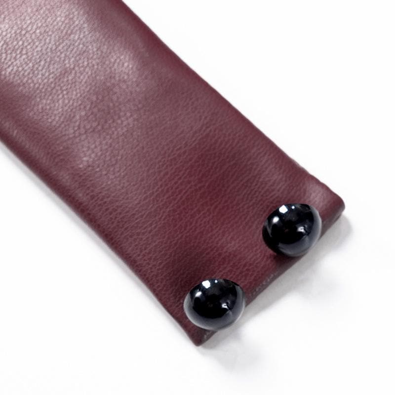 PU leather halter ruched button mini dress