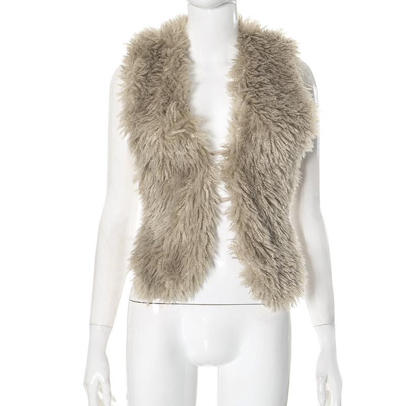 Halter fluffy self tie shrug top