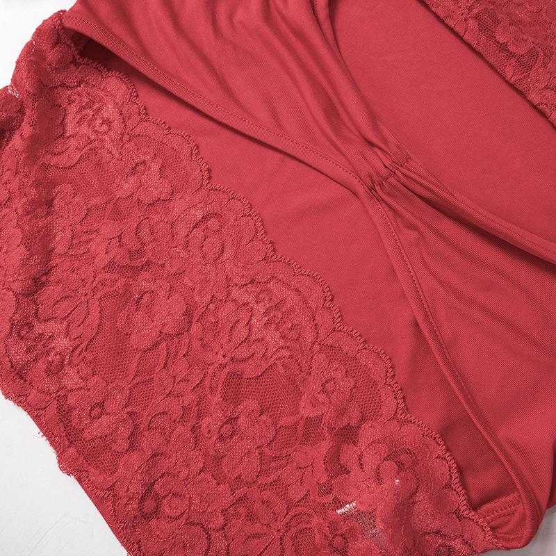 Long sleeve off shoulder lace patchwork hollow out mini skirt set
