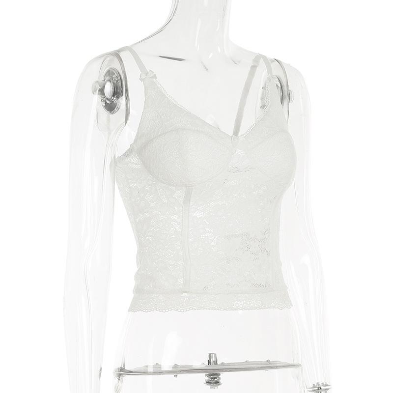 V neck lace bowknot cami top