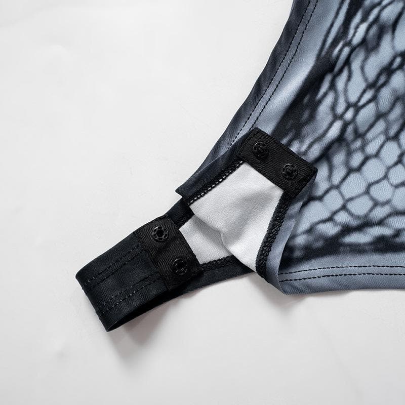 Crewneck body print contrast bodysuit