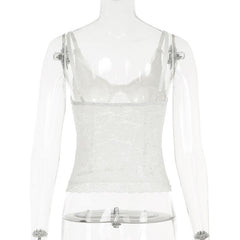 V neck lace bowknot cami top