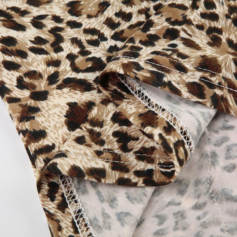 Leopard print lace hem patchwork cami top