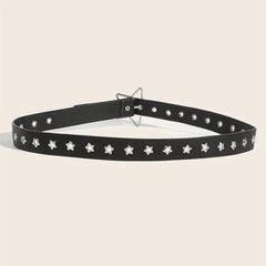 Star hollow out adjustable belt