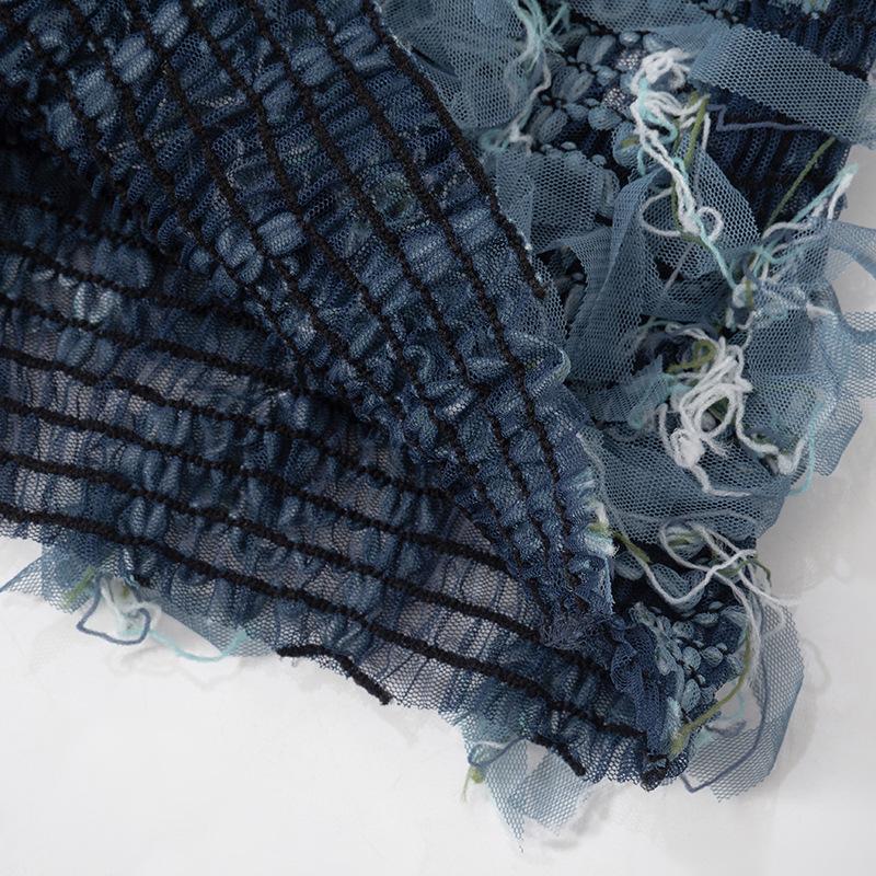 Sheer mesh textured stitch tube mini dress  | samba dress