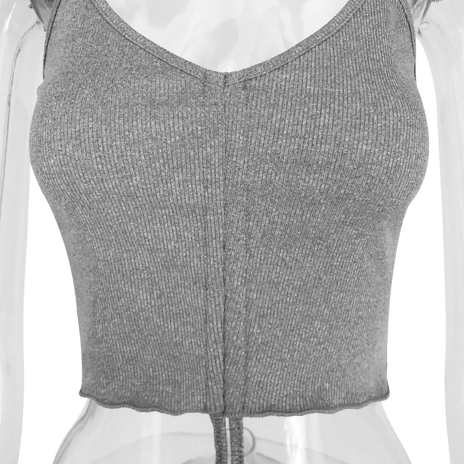 Drawstring 2-way ruched v neck ruffle solid cami top