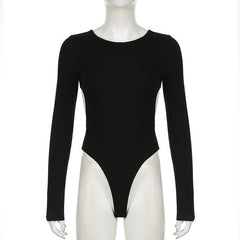 Long sleeve cross back beaded bodysuit