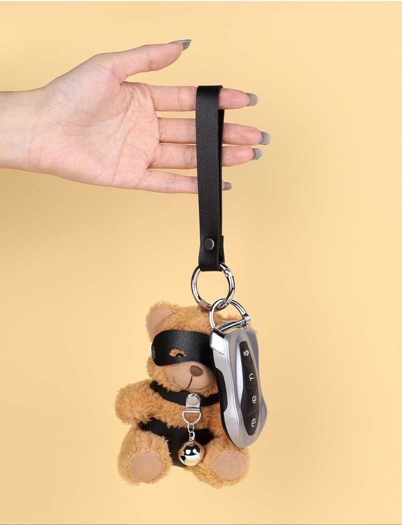 Harness PU leather fluffy o ring  decor accessory