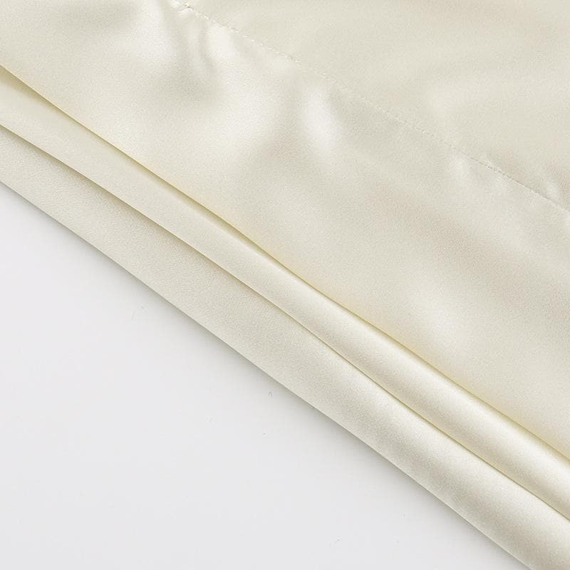 Drawstring ruched satin hollow out cami cut out mini dress