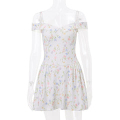 Turnover collar off shoulder zip-up cami mini dress