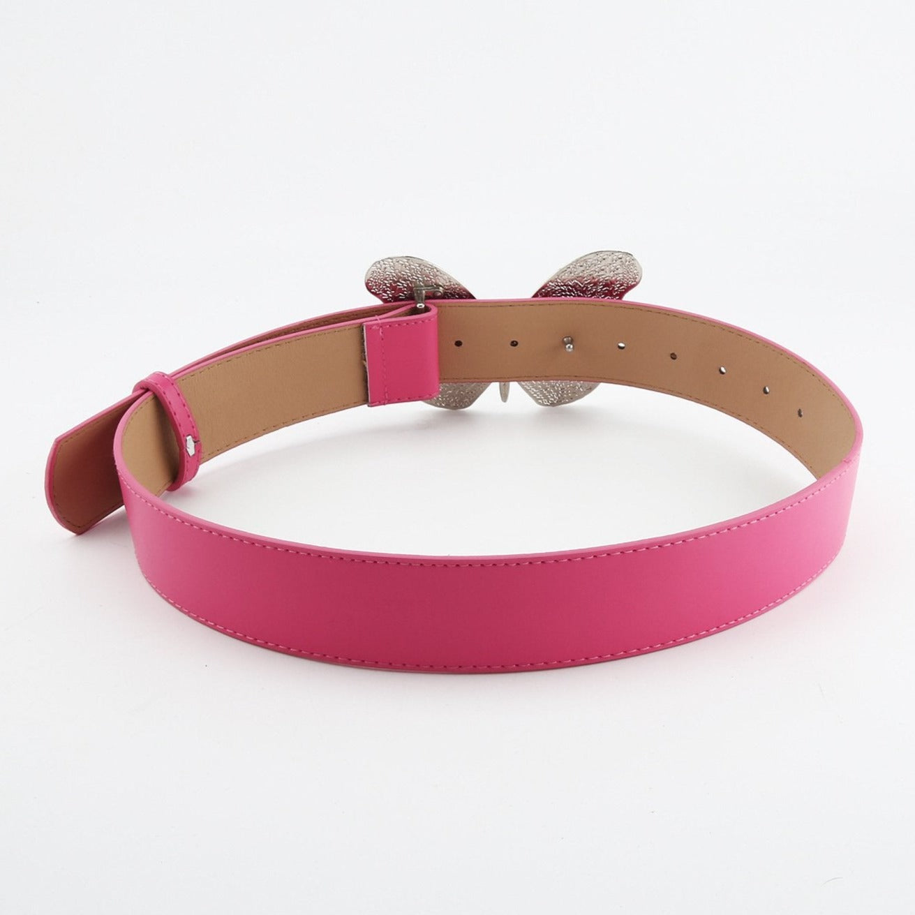 Butterfly decor PU leather belt