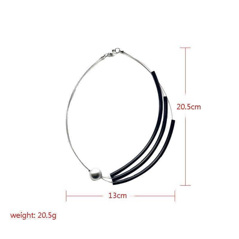 Faux pearl layered irregular necklace