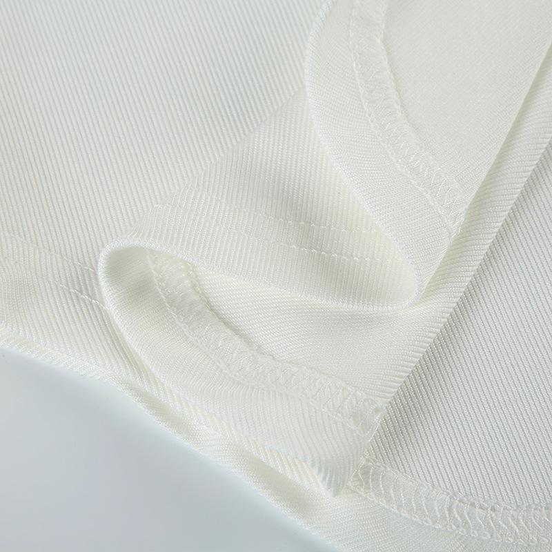 Halter long sleeve bowknot lace hem top