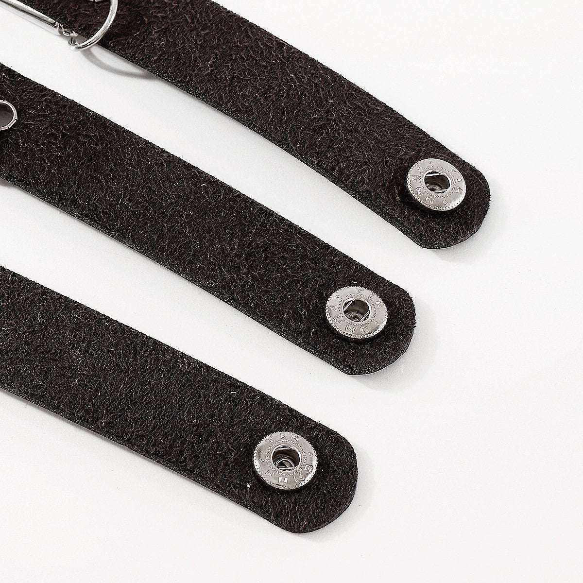 PU leather rivet animal decor o ring chocker