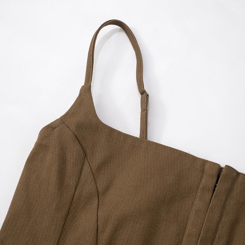 Square neck button cami top