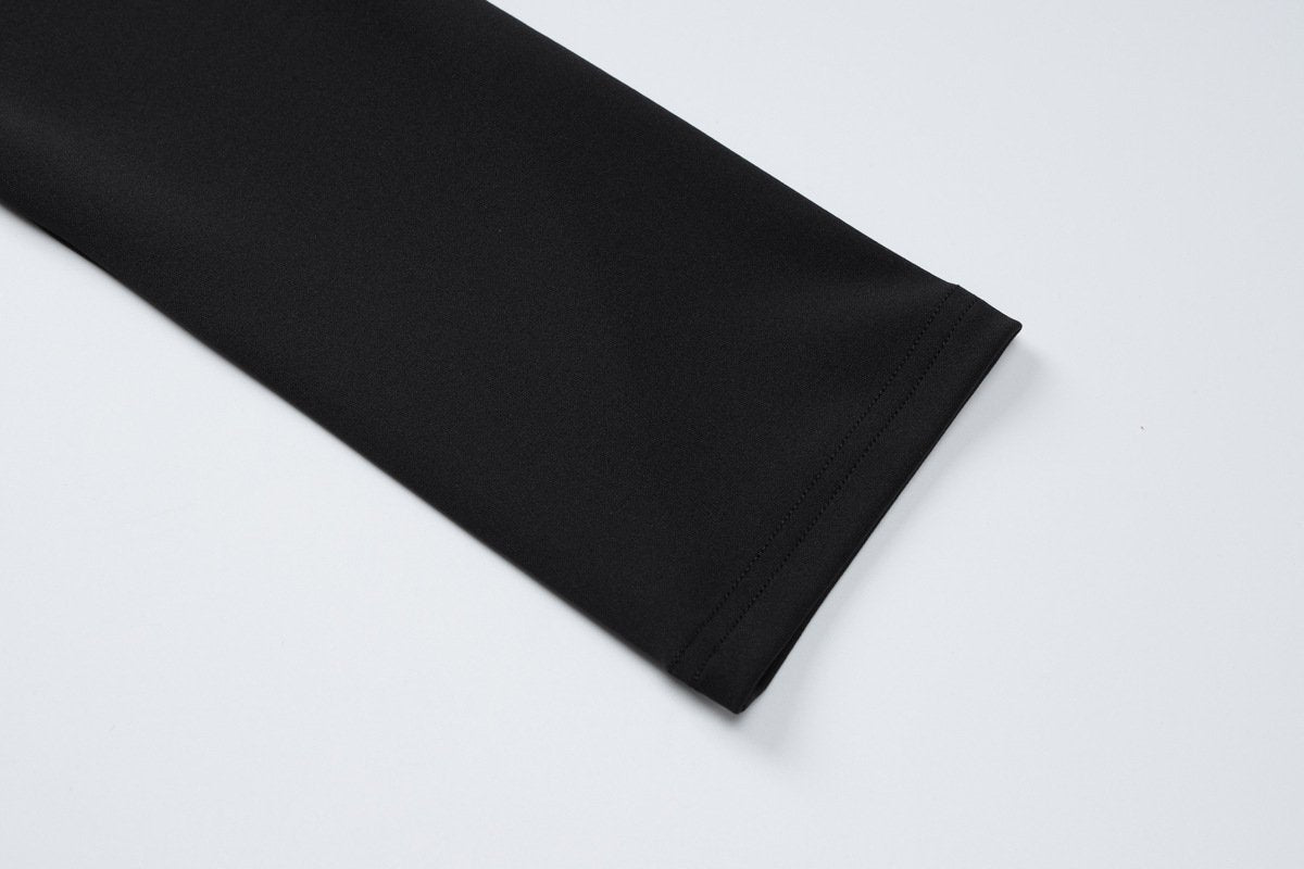 Long sleeve contrast self tie maxi dress