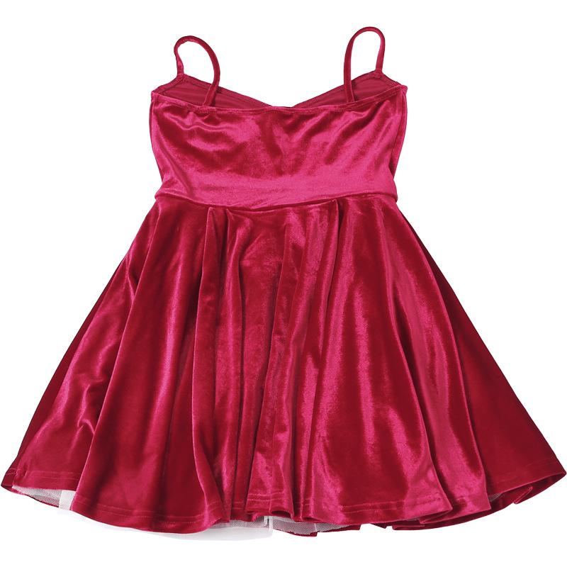 V neck velvet mesh cami mini dress