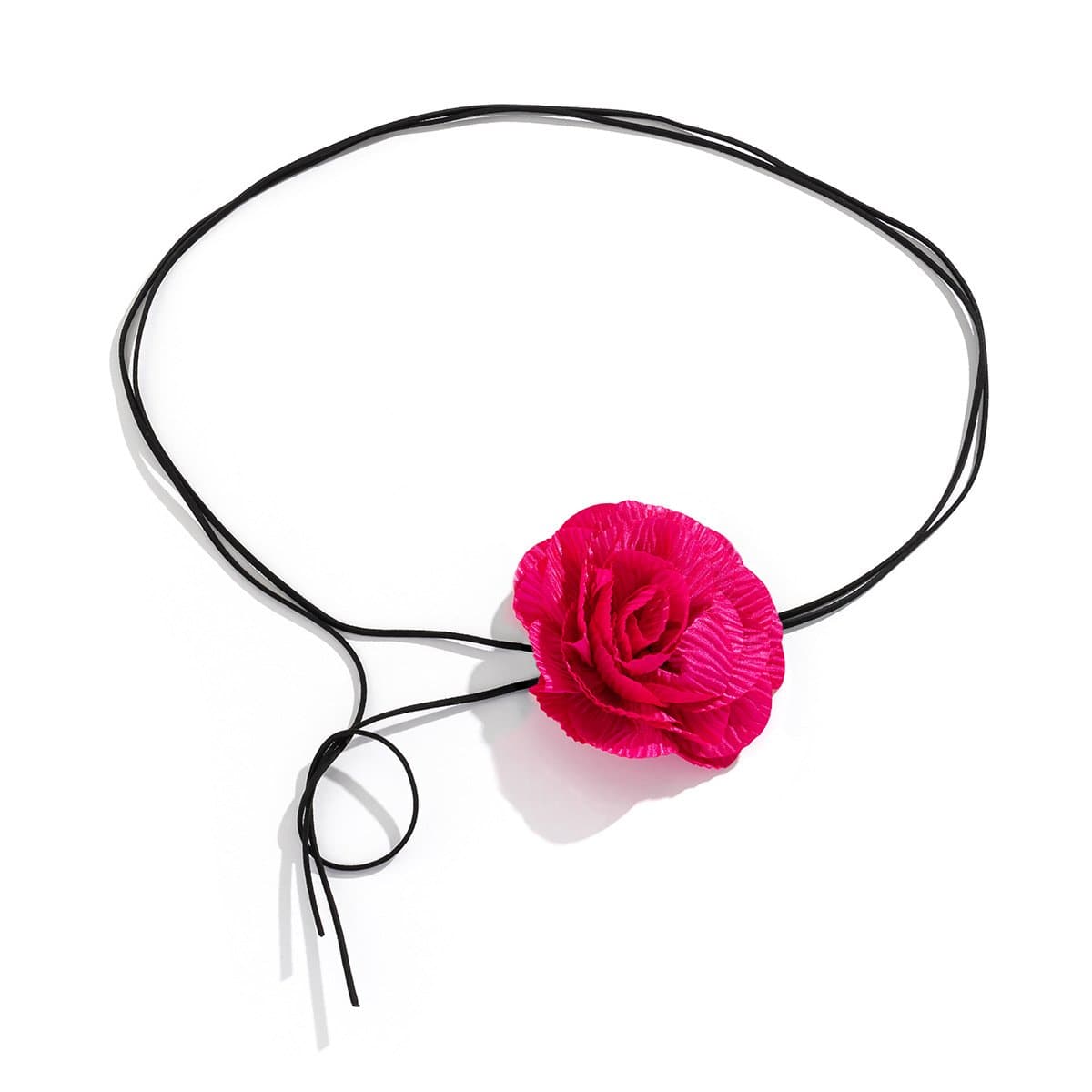 Flower applique self tie waist chain