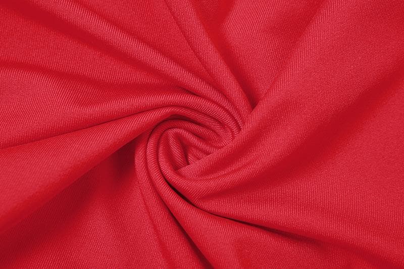 Solid one shoulder irregular ruffle flower applique maxi dress  | red tango dress
