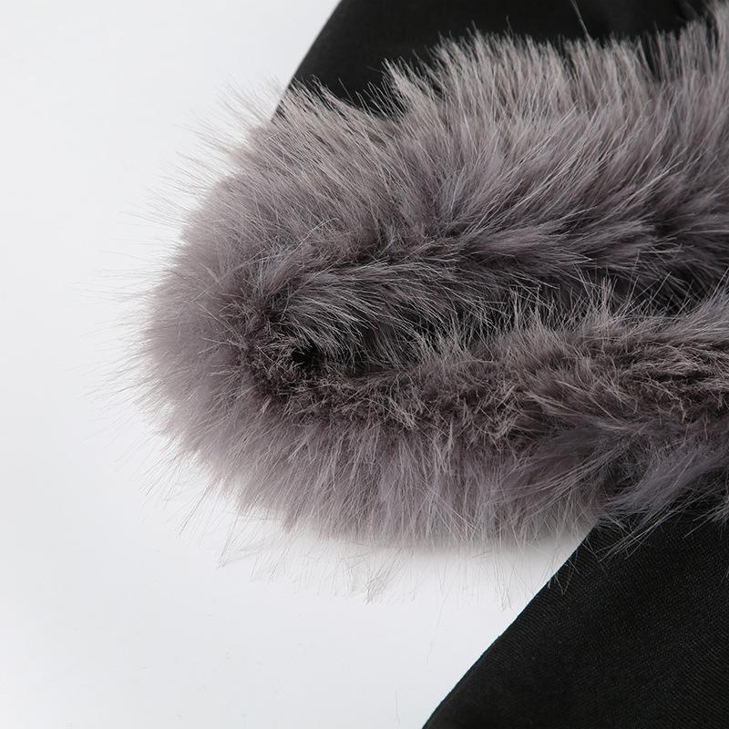 Hoodie long sleeve fluffy zip-up coat top