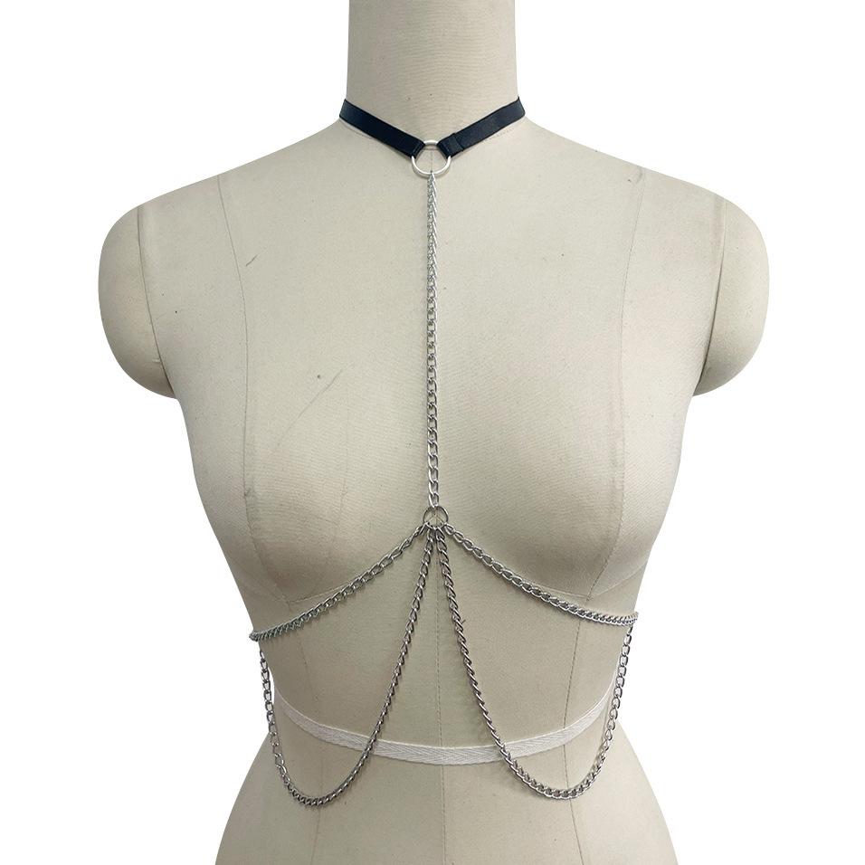Halter o ring metal chain body chain