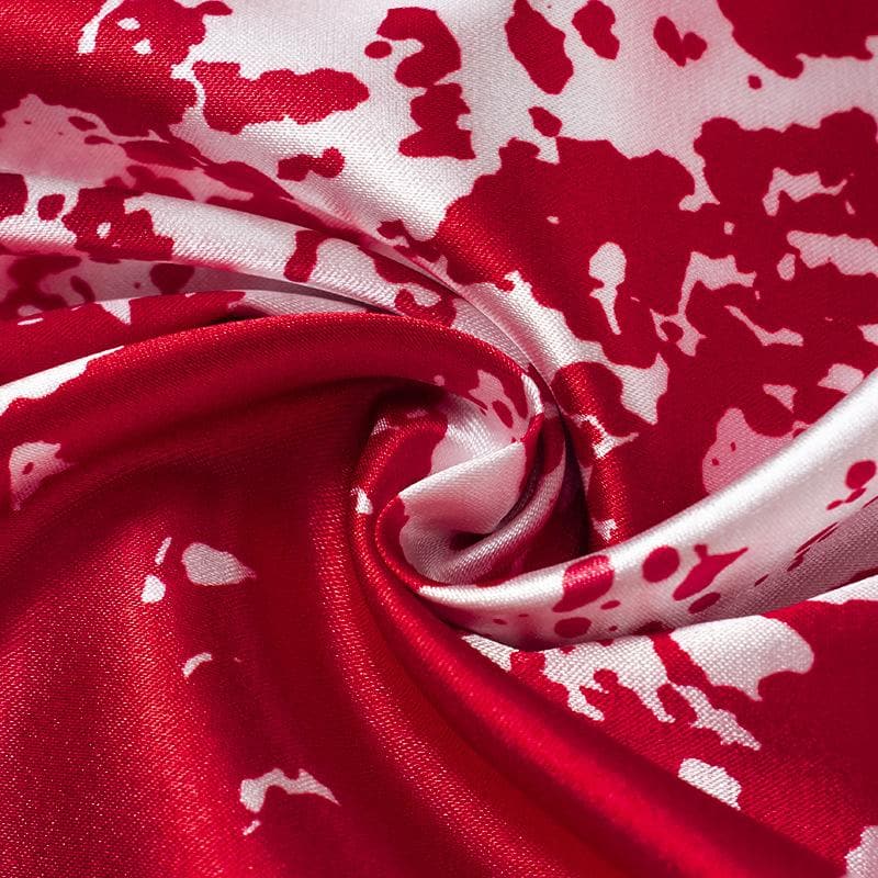 Lace hem contrast v neck backless cami mini dress  | red tango dress