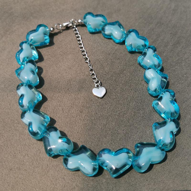 Beaded multicolor acrylic bracelet