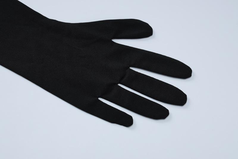 One shoulder gloves ruched hollow out maxi dress